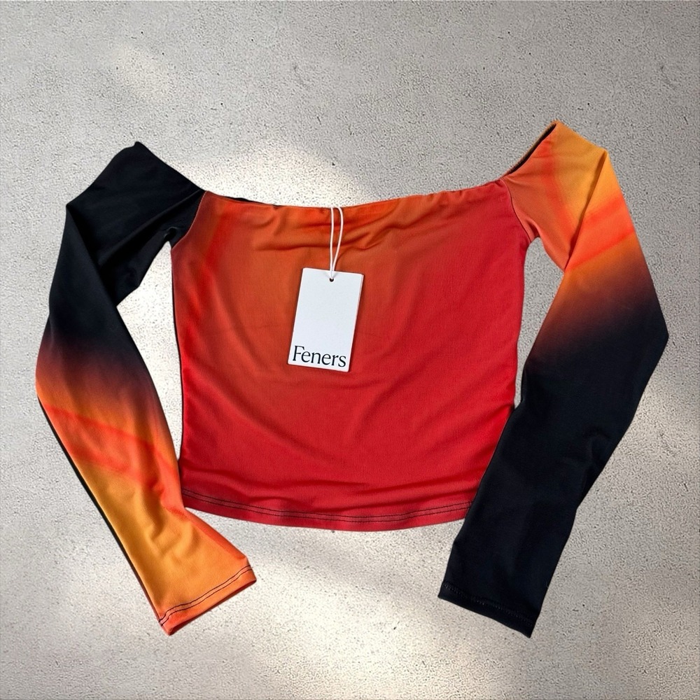 Feners Yo x Ti Top In Matahari Off The Shoulder Long Sleeve NWT Sz XS - Picture 5 of 10